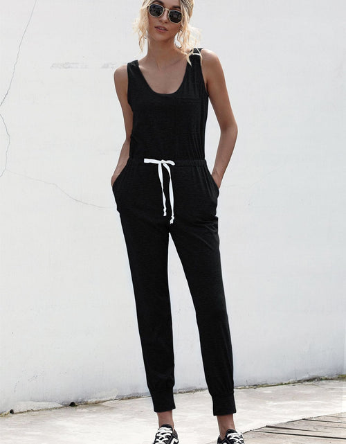Load image into Gallery viewer, Knot Sleeveless Waist Jumpsuit

