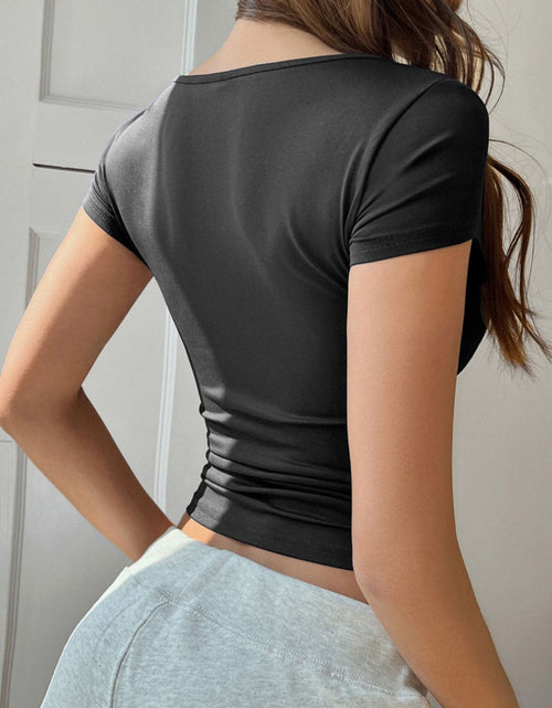 Load image into Gallery viewer, Devine Lace Detail Short Sleeve T-Shirt
