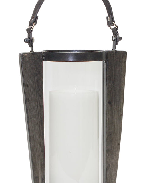 Load image into Gallery viewer, Iron Metal Candle Holder with Glass Hurricane and Handle 18"H
