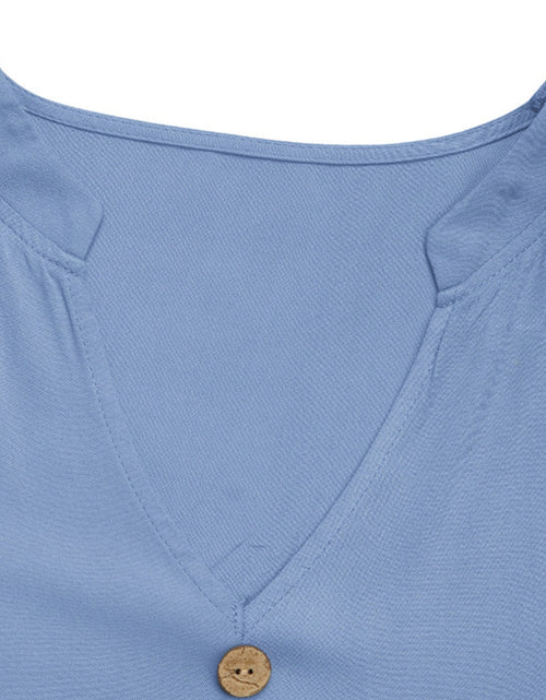 Load image into Gallery viewer, Notched Short Sleeve Tiered Midi Dress
