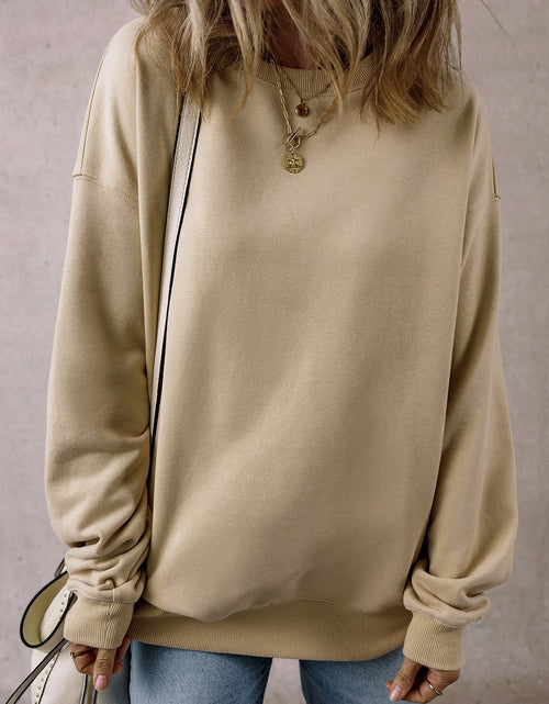 Load image into Gallery viewer, Round Neck Long Sleeve Sweatshirt
