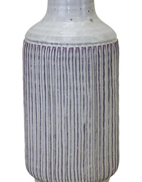 Load image into Gallery viewer, Rustic Ribbed Terra Cotta Vase 12.25"H
