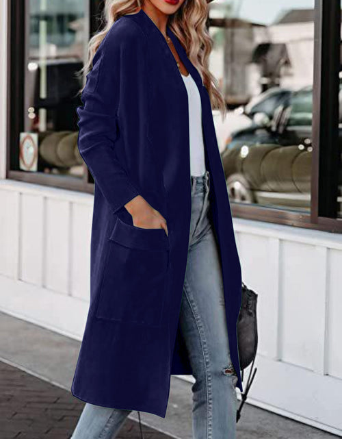 Load image into Gallery viewer, Open Front Dropped Shoulder Outerwear
