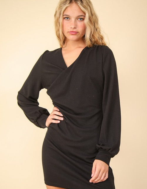 Load image into Gallery viewer, VERY J Ruched Detail Bodycon Mini Dress

