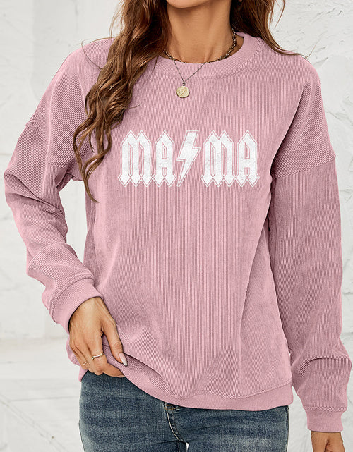 Load image into Gallery viewer, MAMA Graphic Dropped Shoulder Sweatshirt
