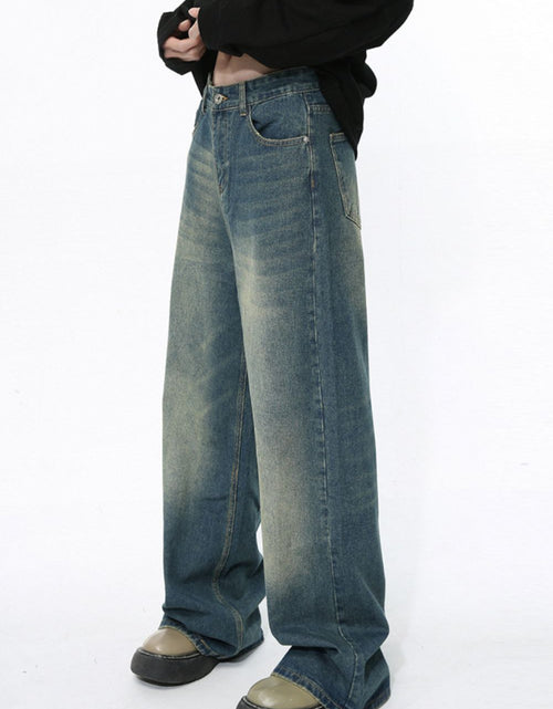 Load image into Gallery viewer, Men's Wide Leg Jeans with Pockets
