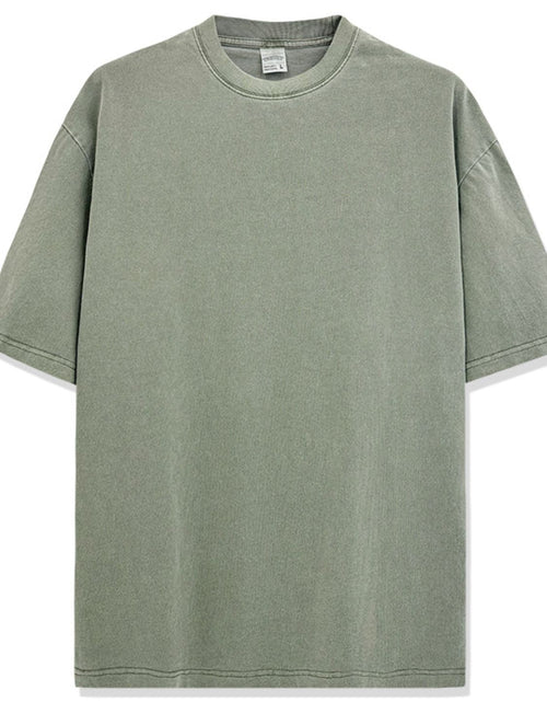 Load image into Gallery viewer, Men's Full Size Round Neck Washed T-Shirt Plus Size
