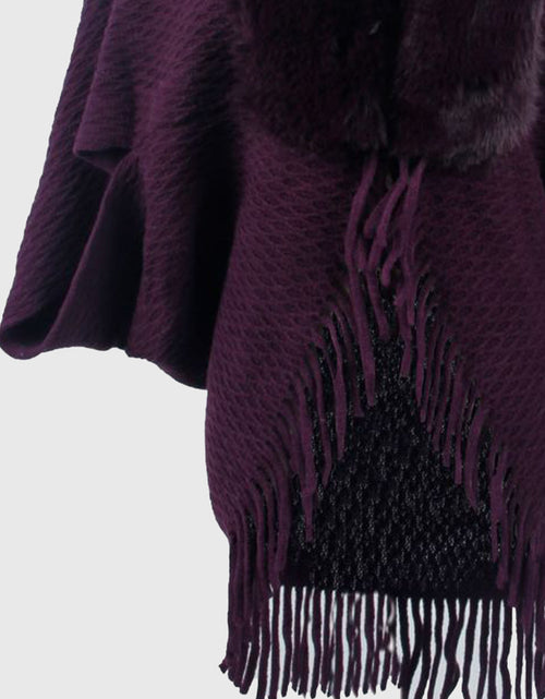 Load image into Gallery viewer, Open Front Fringe Hem Poncho
