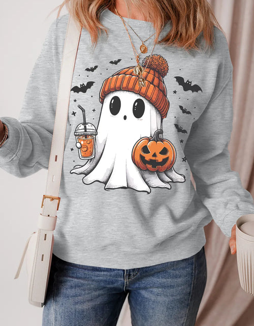 Load image into Gallery viewer, Ghost Round Neck Long Sleeve Sweatshirt
