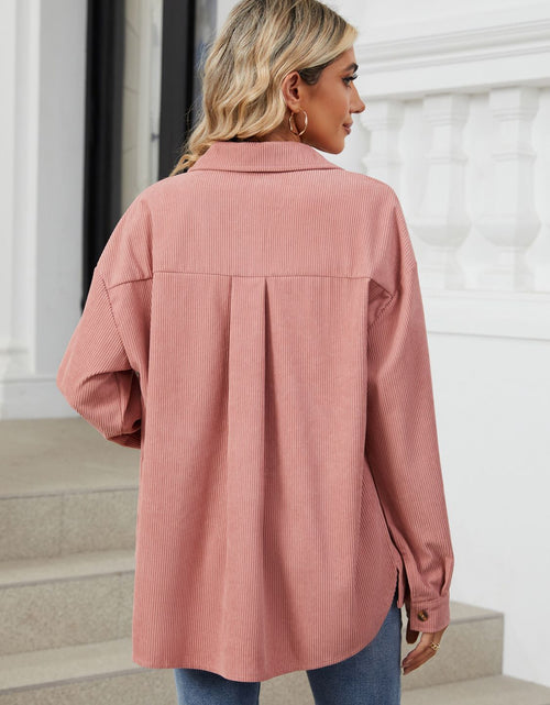 Load image into Gallery viewer, Button Up Dropped Shoulder Long Sleeve Outerwear
