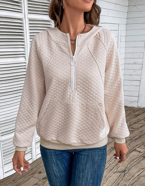 Load image into Gallery viewer, Perfee Half Zip Hoodie with Pocket
