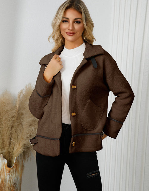 Load image into Gallery viewer, Pocketed Button Down Collared Neck Jacket
