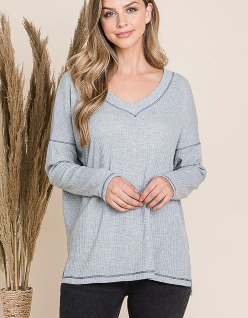 Load image into Gallery viewer, Reborn J V Neck Long Sleeve Top
