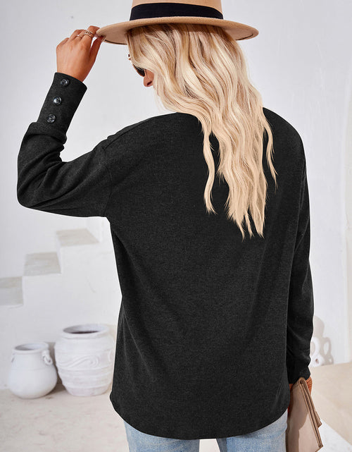 Load image into Gallery viewer, V-Neck Dropped Shoulder T-Shirt
