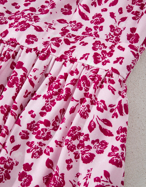 Load image into Gallery viewer, Floral Cutout Back Square Neck Maxi Dress

