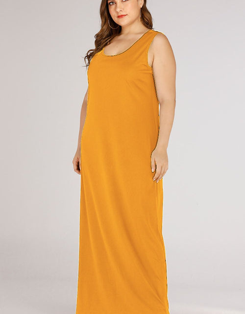 Load image into Gallery viewer, Plus Size Scoop Neck Maxi Tank Dress
