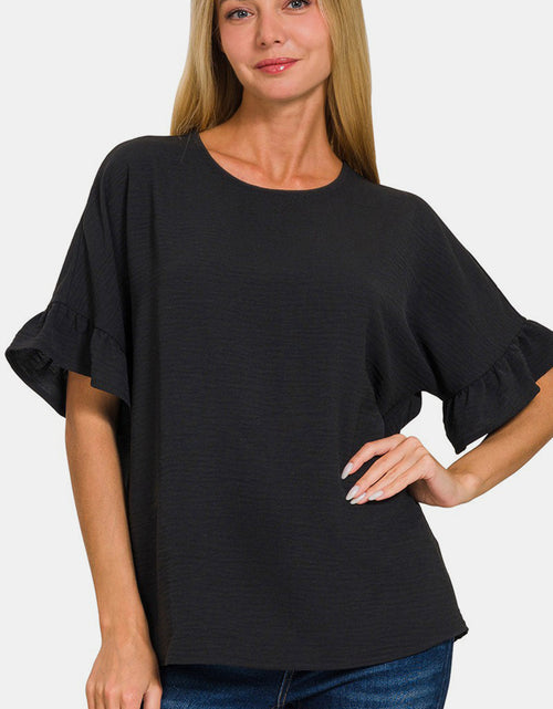 Load image into Gallery viewer, Zenana V-Neck Flutter Sleeve Top
