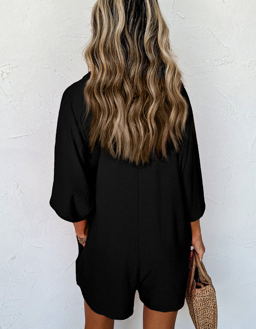 Load image into Gallery viewer, Half Button Collared Neck Romper
