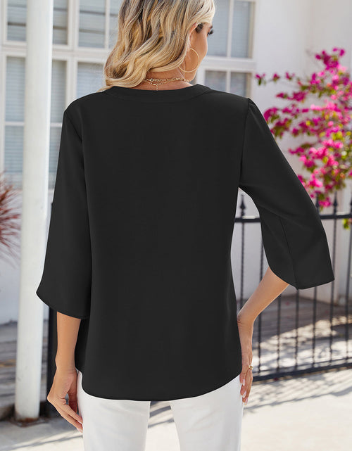 Load image into Gallery viewer, Notched Half Button T-Shirt
