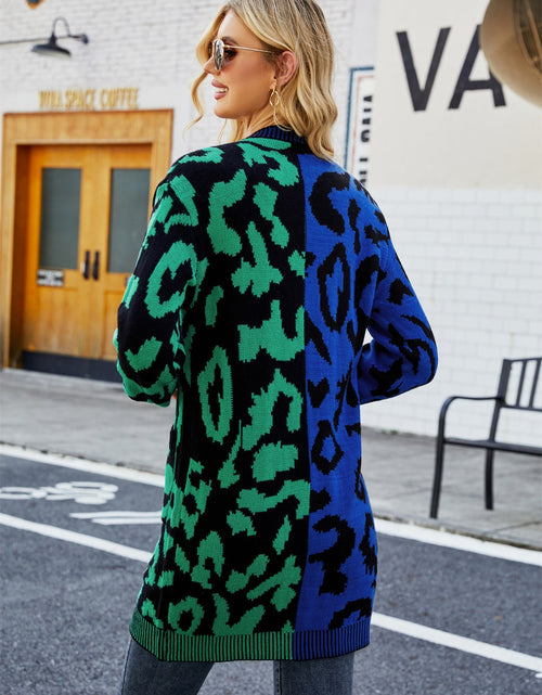 Load image into Gallery viewer, Angel Wings Leopard Button Down Longline Cardigan
