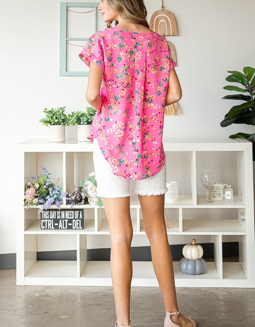 Load image into Gallery viewer, Heimish Full Size Animal print V-Neck Short Sleeve T-Shirt Plus Size
