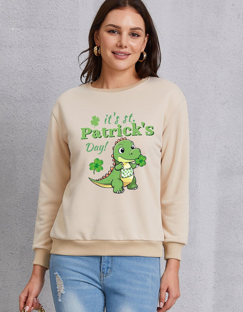 Load image into Gallery viewer, IT'S ST. PATRICK'S DAY Graphic Round Neck Sweatshirt
