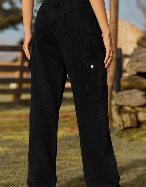 Load image into Gallery viewer, Loose Fit Drawstring Jeans with Pocket
