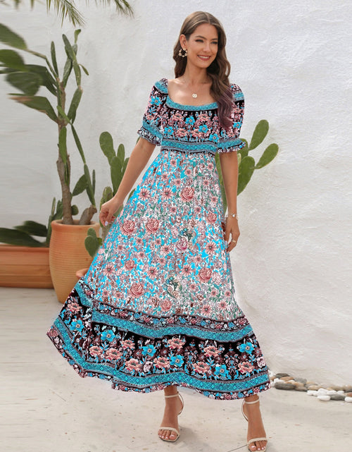 Load image into Gallery viewer, Floral Flounce Sleeve Midi Dress
