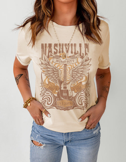 Load image into Gallery viewer, Western Graphic Round Neck T-Shirt
