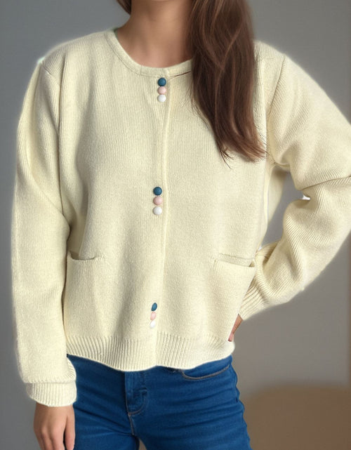 Load image into Gallery viewer, Button Down Long Sleeve Cardigan with Pockets
