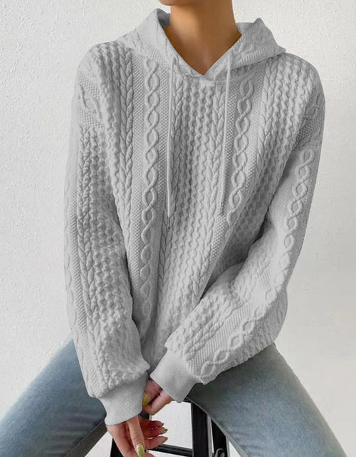 Load image into Gallery viewer, Drawstring Drop Shoulder Long Sleeve Hoodie
