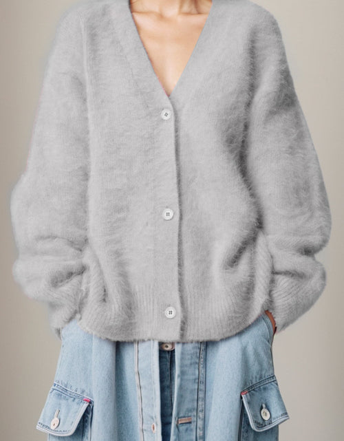 Load image into Gallery viewer, Button Up Dropped Shoulder Cardigan
