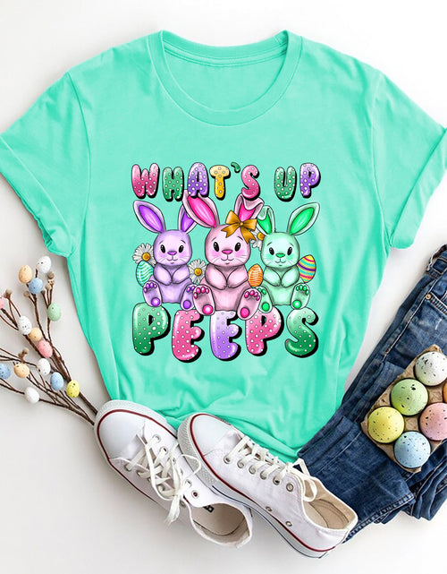 Load image into Gallery viewer, Graphic Round Neck Short Sleeve T-Shirt
