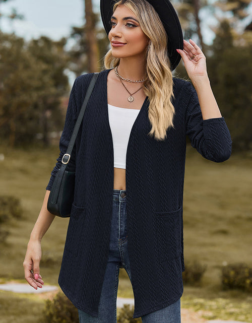 Load image into Gallery viewer, Open Front Long Sleeve Cardigan
