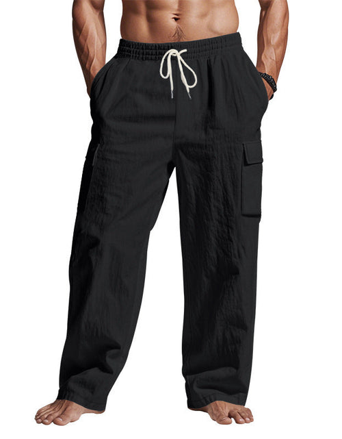 Load image into Gallery viewer, Men's Full Size Drawstring Pants with Pockets Plus Size
