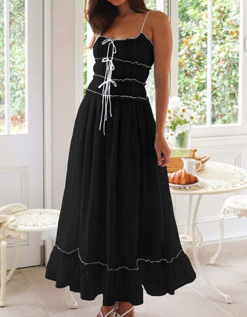 Load image into Gallery viewer, Devine Frill Ruffled Hem Midi Cami Dress
