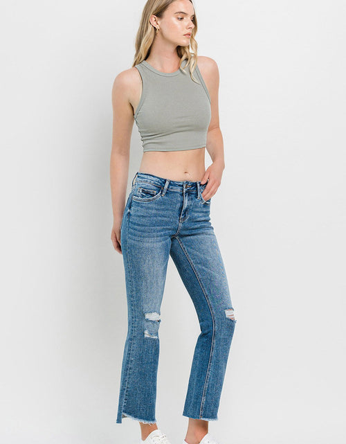 Load image into Gallery viewer, Vervet by Flying Monkey Full Size Mid Rise Distressed Cropped Flare Jeans

