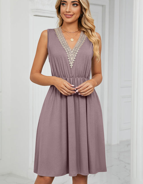 Load image into Gallery viewer, Pocketed V-Neck Wide Strap Dress
