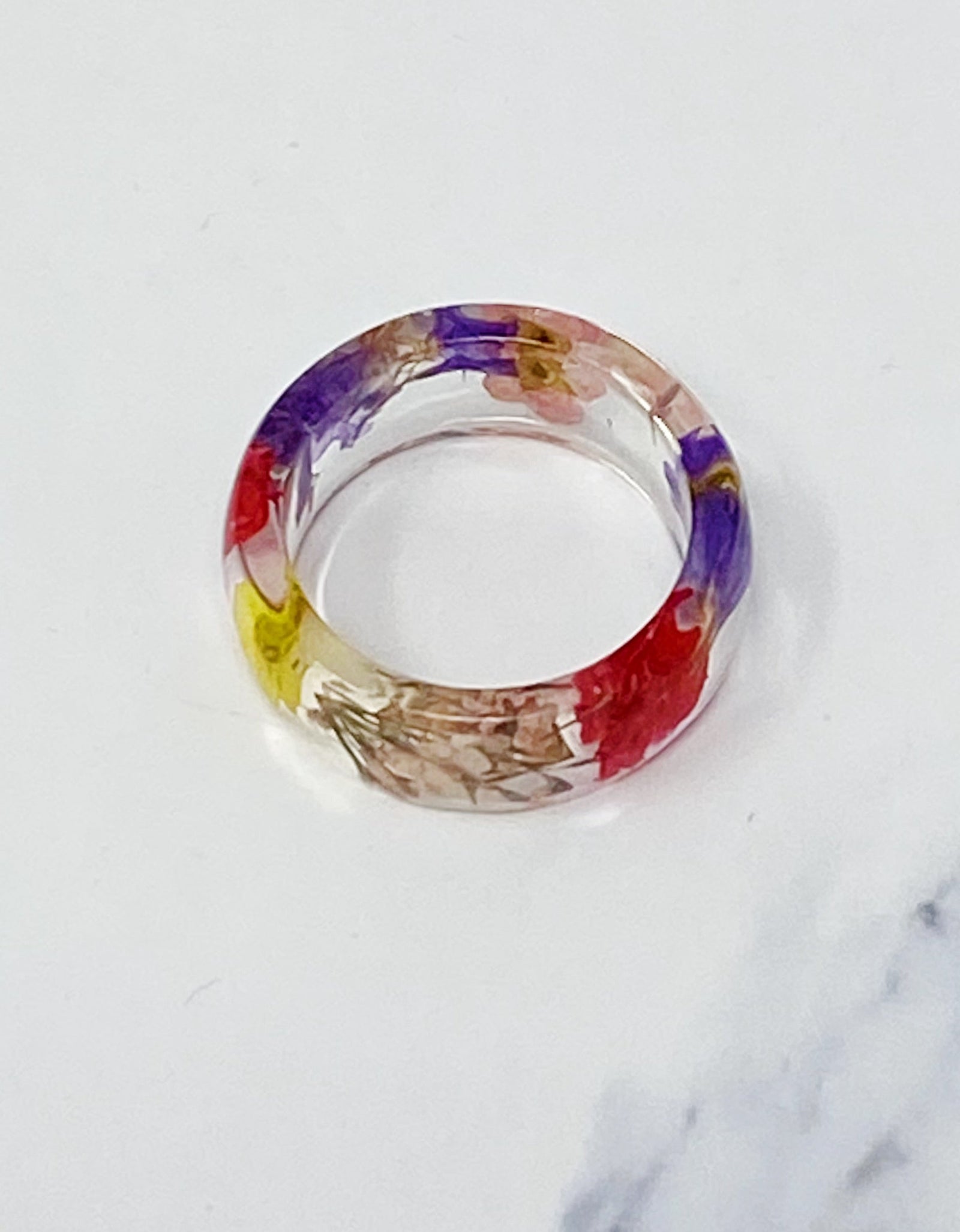 Flower Field Acrylic Ring by Ellisonyoung.com