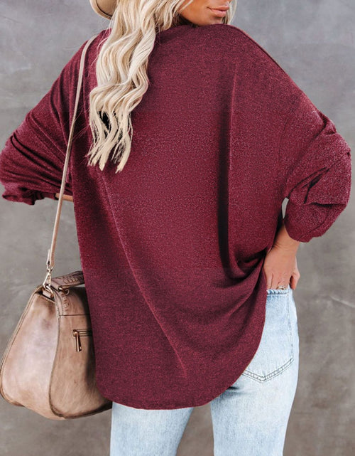 Load image into Gallery viewer, Buttoned Drop Shoulder Top
