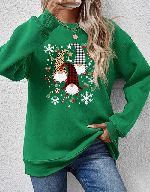 Load image into Gallery viewer, Faceless Gnomes Graphic Drop Shoulder Sweatshirt
