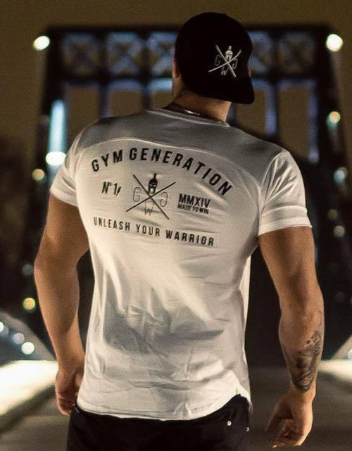Load image into Gallery viewer, Men's Plus Size Graphic Round Neck Short Sleeve T-Shirt
