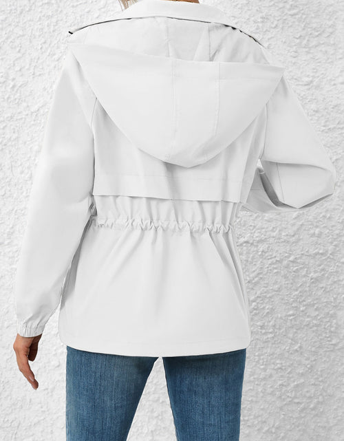 Load image into Gallery viewer, Ivy Lane Drawstring Zip Up Hooded Jacket
