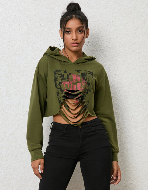 Load image into Gallery viewer, Cutout Long Sleeve Hoodie
