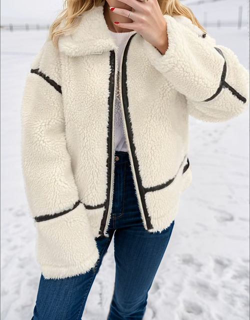 Load image into Gallery viewer, Zip Up Long Sleeve Sherpa Jacket
