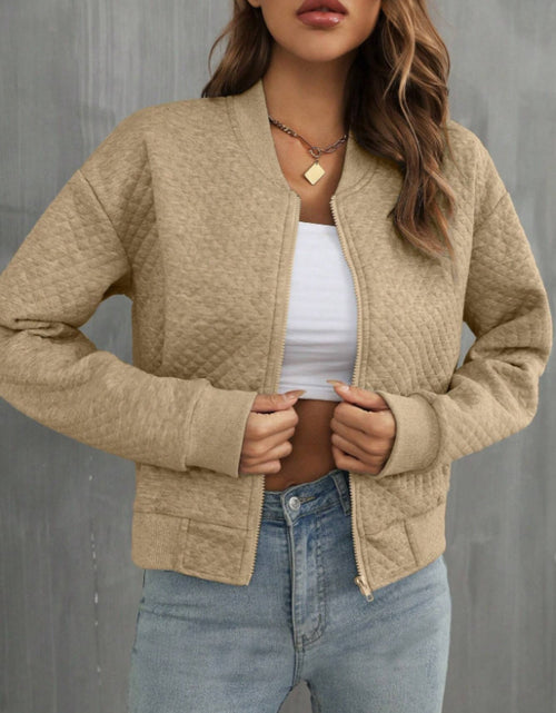 Load image into Gallery viewer, Zip Up Long Sleeve Jacket
