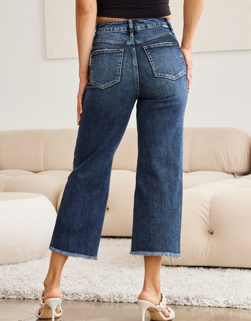 Load image into Gallery viewer, RFM Full Size Tummy Control High Waist Raw Hem Jeans
