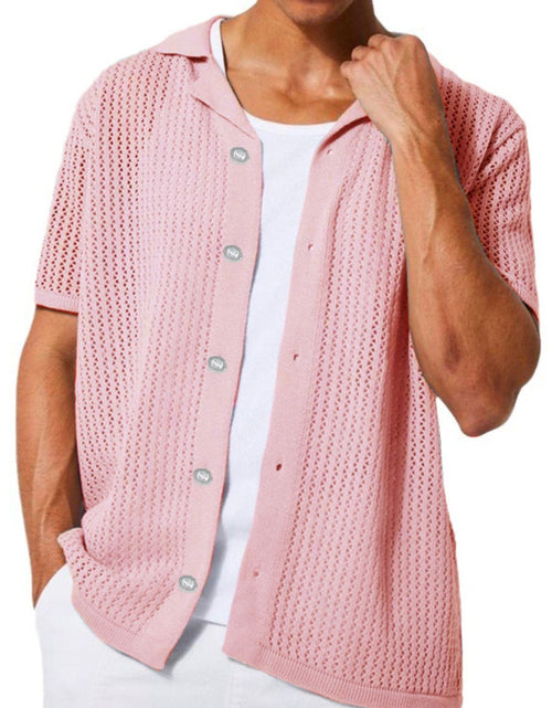 Load image into Gallery viewer, Men's Full Size Button Down Short Sleeve Shirt Plus Size

