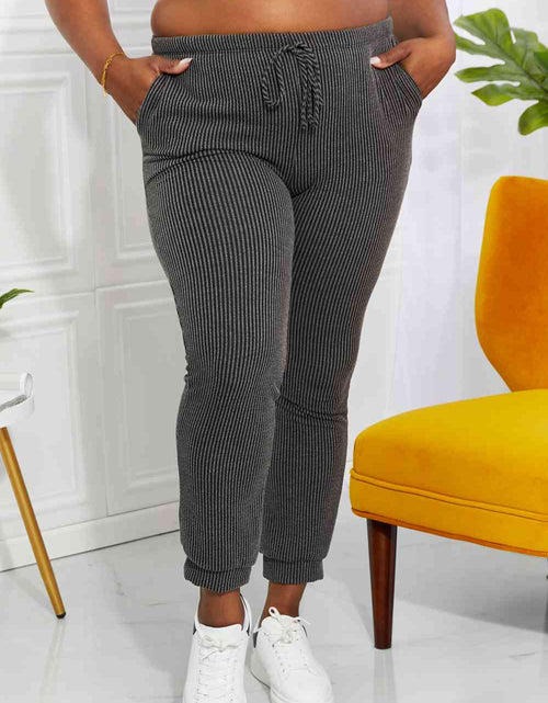 Load image into Gallery viewer, Blumin Apparel Full Size Easy Living Ribbed Joggers
