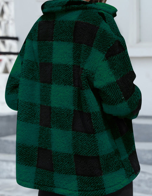 Load image into Gallery viewer, Button Up Drop Shoulder Fuzzy Jacket
